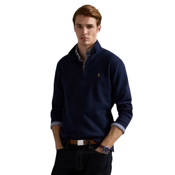 Polo Ralph Lauren Navy Estate Rib Quarter Zip Pullover
Sweater size XL - Picture 1 of 9